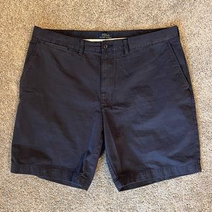 Men’s Navy Polo Ralph Lauren Flat Front Chino Shorts - Size 40 9” Inseam